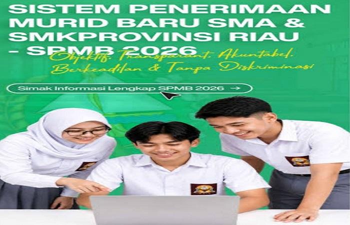 SPMB Provinsi Riau Ditutup Dua Hari Lagi, Calon Siswa Diimbau Aktif Pantau Peringkat